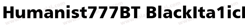 Humanist777BT BlackIta1icB字体转换